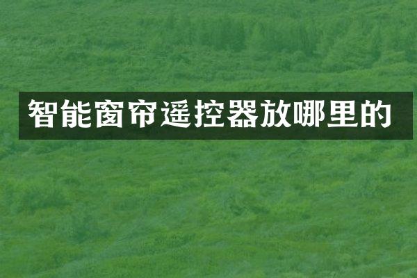 智能窗帘遥控器放哪里的