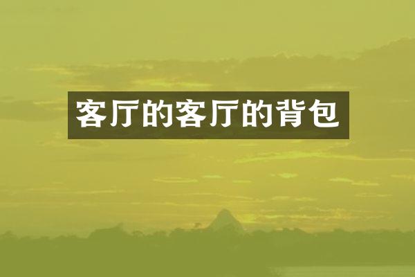 客厅的客厅的背包