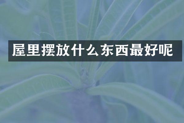 屋里摆放什么东西最好呢