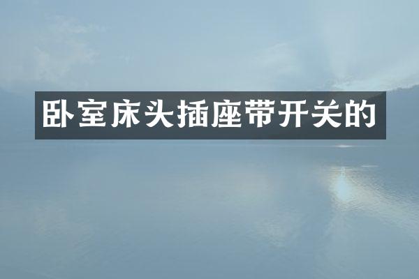 卧室床头插座带开关的