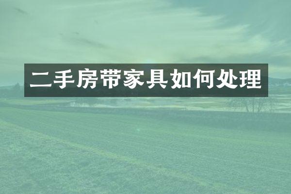 二手房带家具如何处理