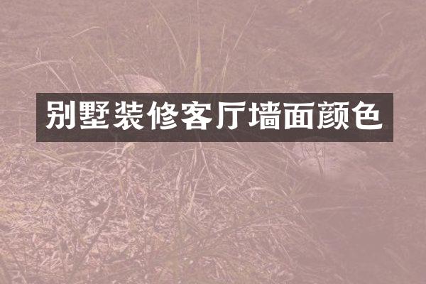 别墅装修客厅墙面颜色