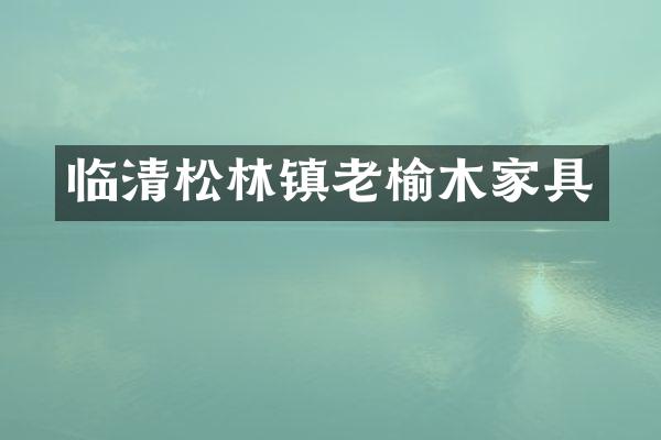 临清松林镇老榆木家具