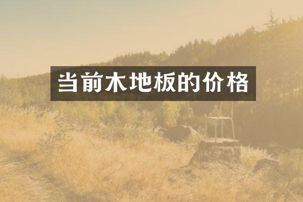 当前木地板的价格