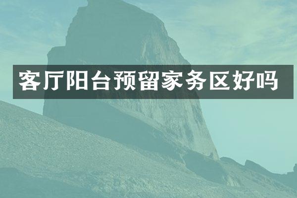 客厅阳台预留家务区好吗