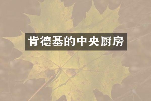 肯德基的中央厨房