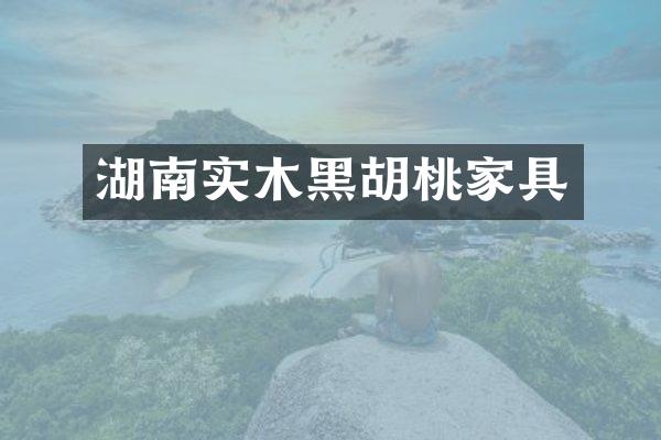 湖南实木黑胡桃家具