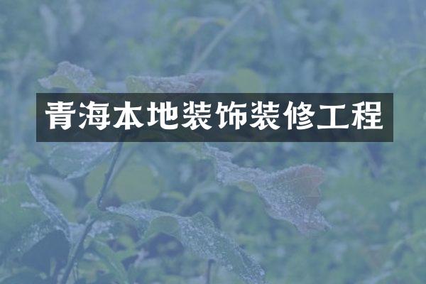 青海本地装饰装修工程