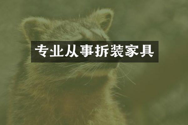 专业从事拆装家具