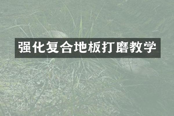 强化复合地板打磨教学