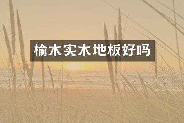 榆木实木地板好吗