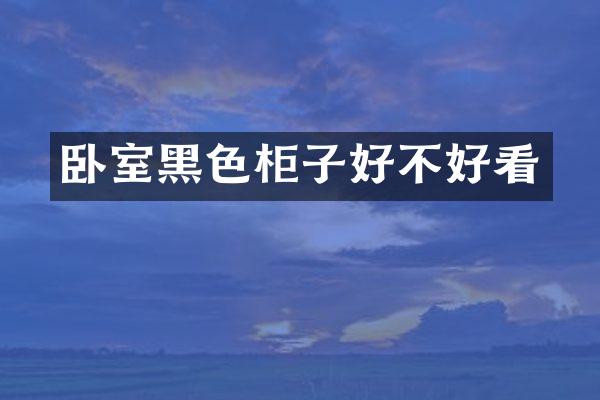 卧室黑色柜子好不好看