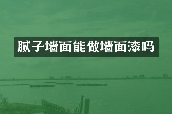 腻子墙面能做墙面漆吗