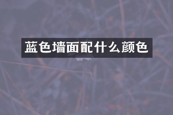 蓝色墙面配什么颜色