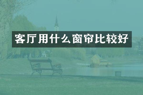 客厅用什么窗帘比较好