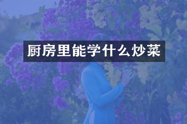 厨房里能学什么炒菜