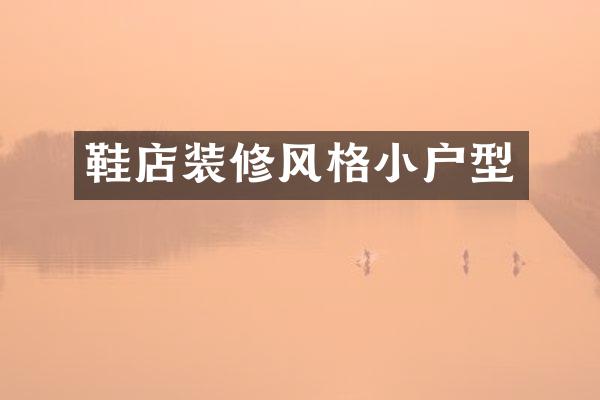 鞋店装修风格小户型