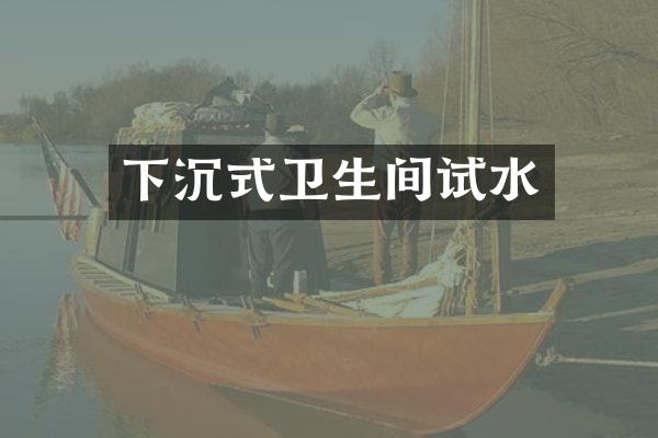 下沉式卫生间试水