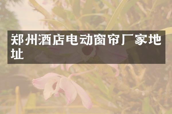 郑州酒店电动窗帘厂家地址