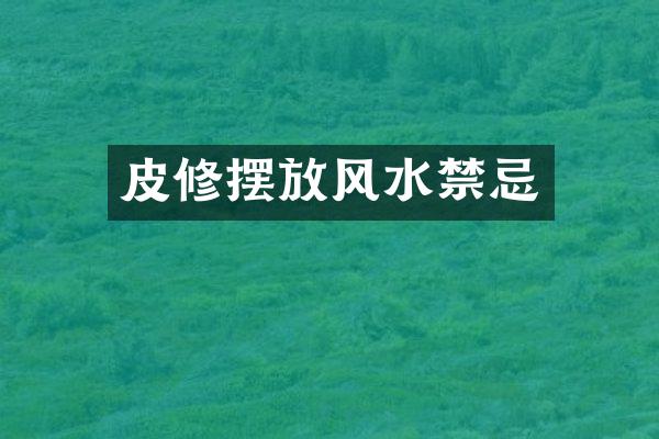 皮修摆放风水禁忌