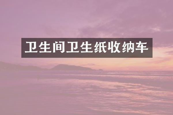 卫生间卫生纸收纳车