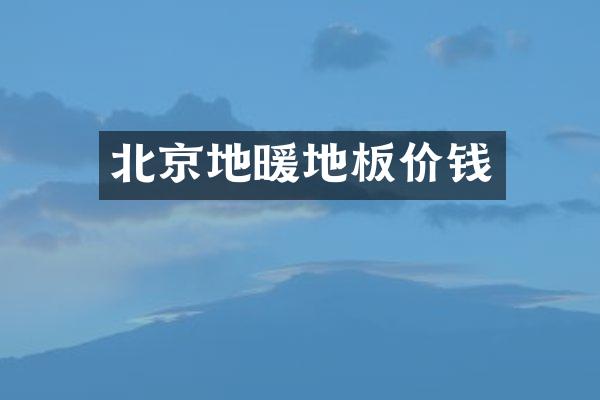 北京地暖地板价钱