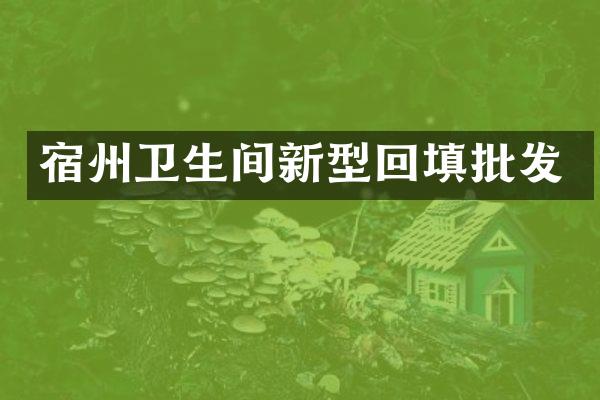 宿州卫生间新型回填批发
