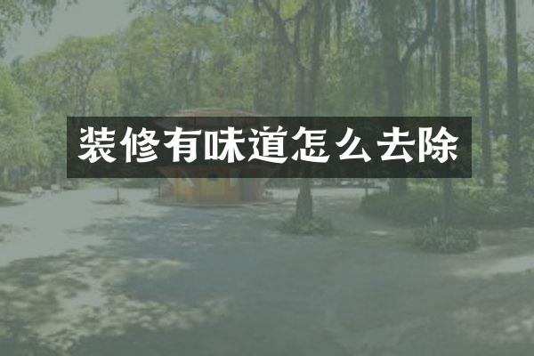 装修有味道怎么去除