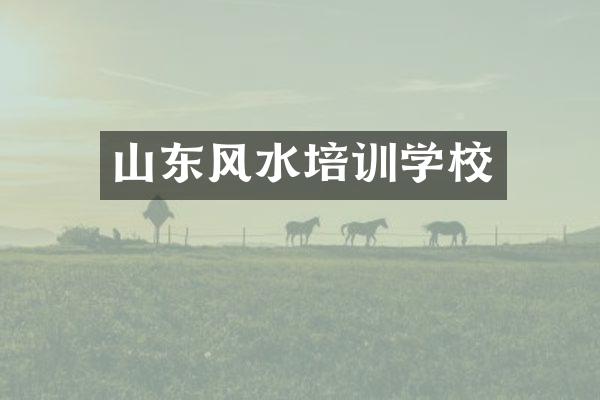 山东风水培训学校