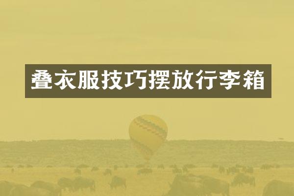 叠衣服技巧摆放行李箱