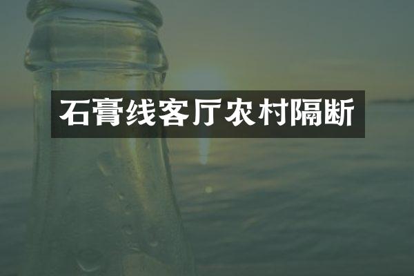 石膏线客厅农村隔断