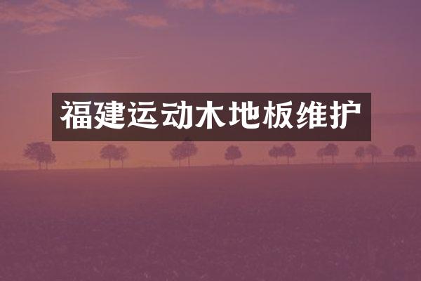 福建运动木地板维护