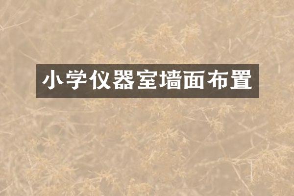 小学仪器室墙面布置