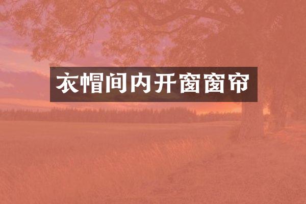 衣帽间内开窗窗帘