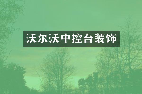 沃尔沃中控台装饰