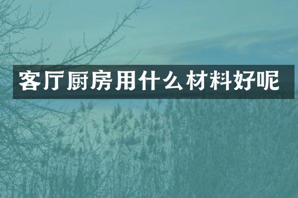 客厅厨房用什么材料好呢