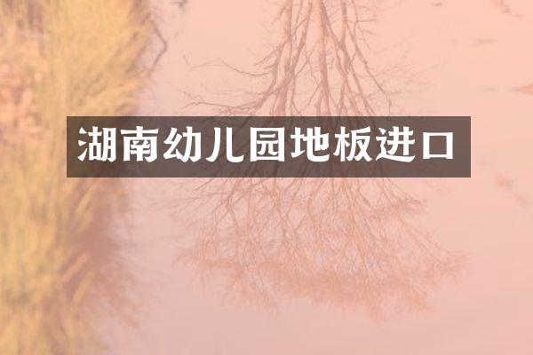 湖南幼儿园地板进口