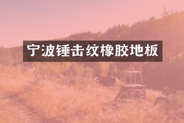 宁波锤击纹橡胶地板