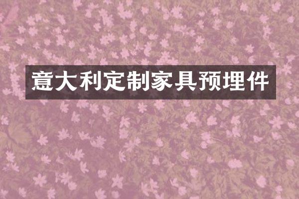 意大利定制家具预埋件