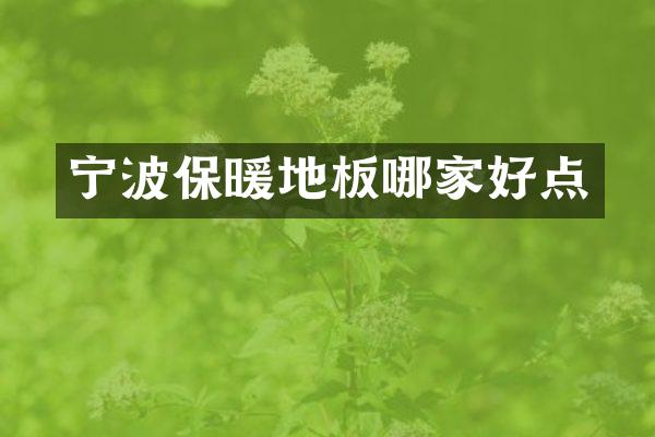 宁波保暖地板哪家好点