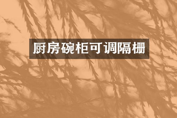 厨房碗柜可调隔栅