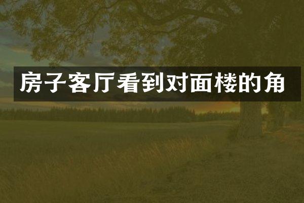房子客厅看到对面楼的角