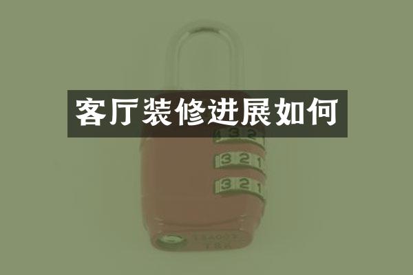 客厅装修进展如何