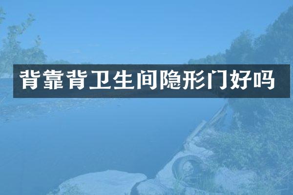背靠背卫生间隐形门好吗