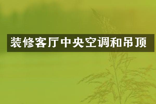 装修客厅中央空调和吊顶