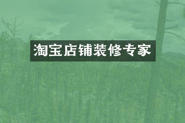 淘宝店铺装修专家
