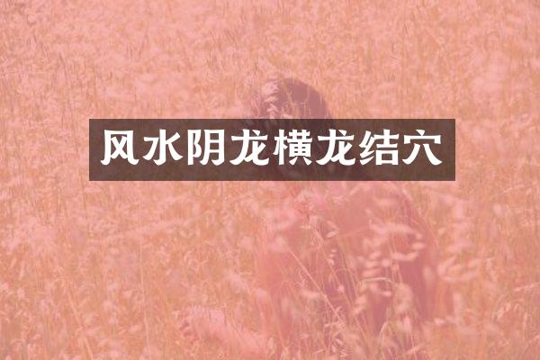 风水阴龙横龙结穴