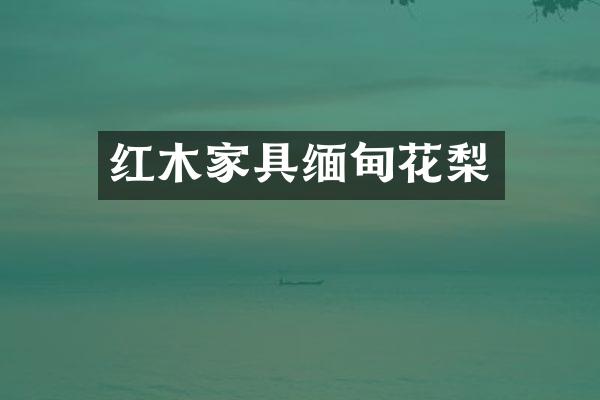 红木家具缅甸花梨