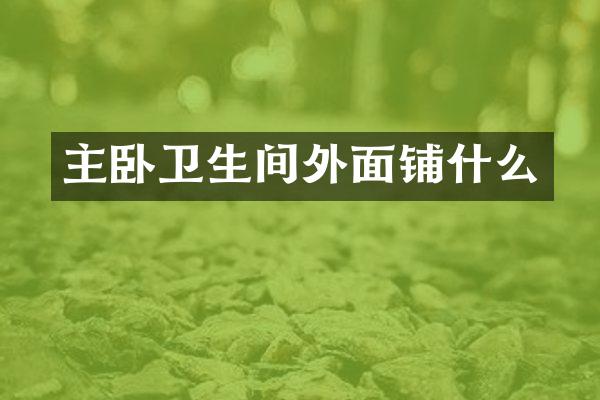 主卧卫生间外面铺什么
