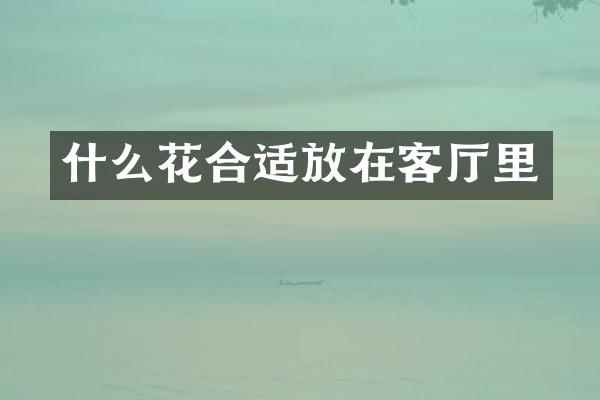 什么花合适放在客厅里